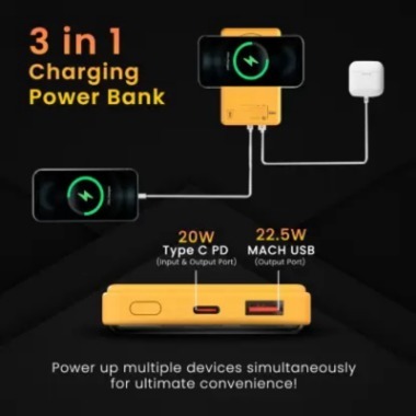 portronics luxcell wireless mini powerbank