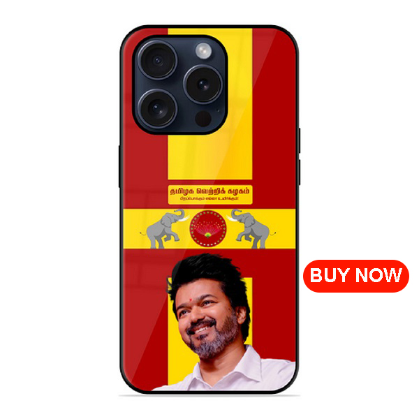 Tamilaga Vettri Kazhagam Flag Thalapathy Trending TVK Flag Glossy Phone Case